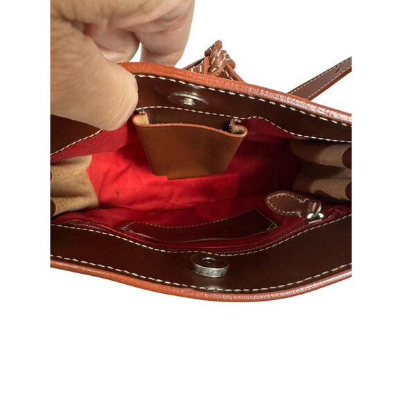 Dooney & Bourke ALTO Crossbody Mini Tassel Bag ITALY Leather Structured - Picture 11 of 16